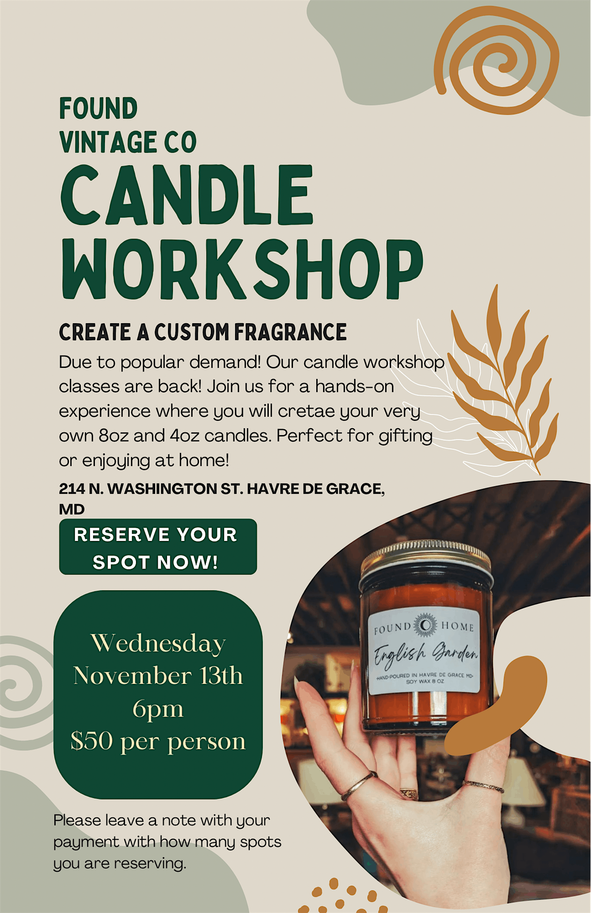 Candle Making Workshop