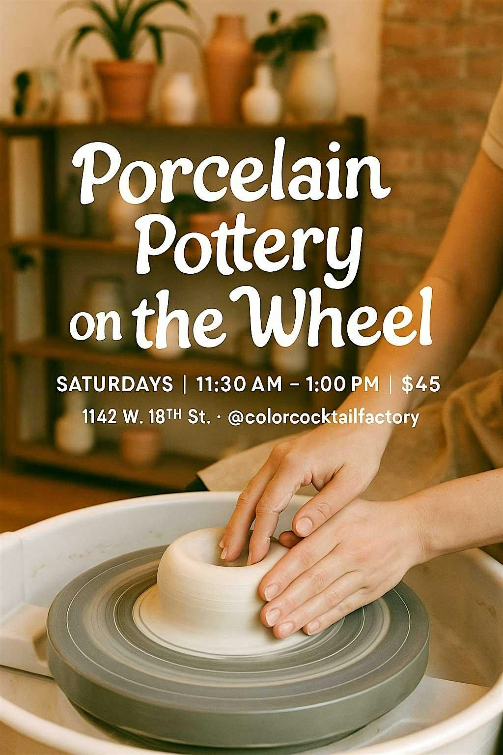 Porcelain Pottery on the Wheel