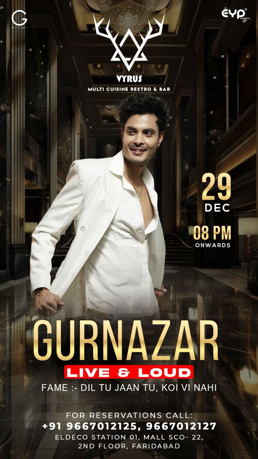 Gurnazar LIVE at Vyrus Lounge & Bar