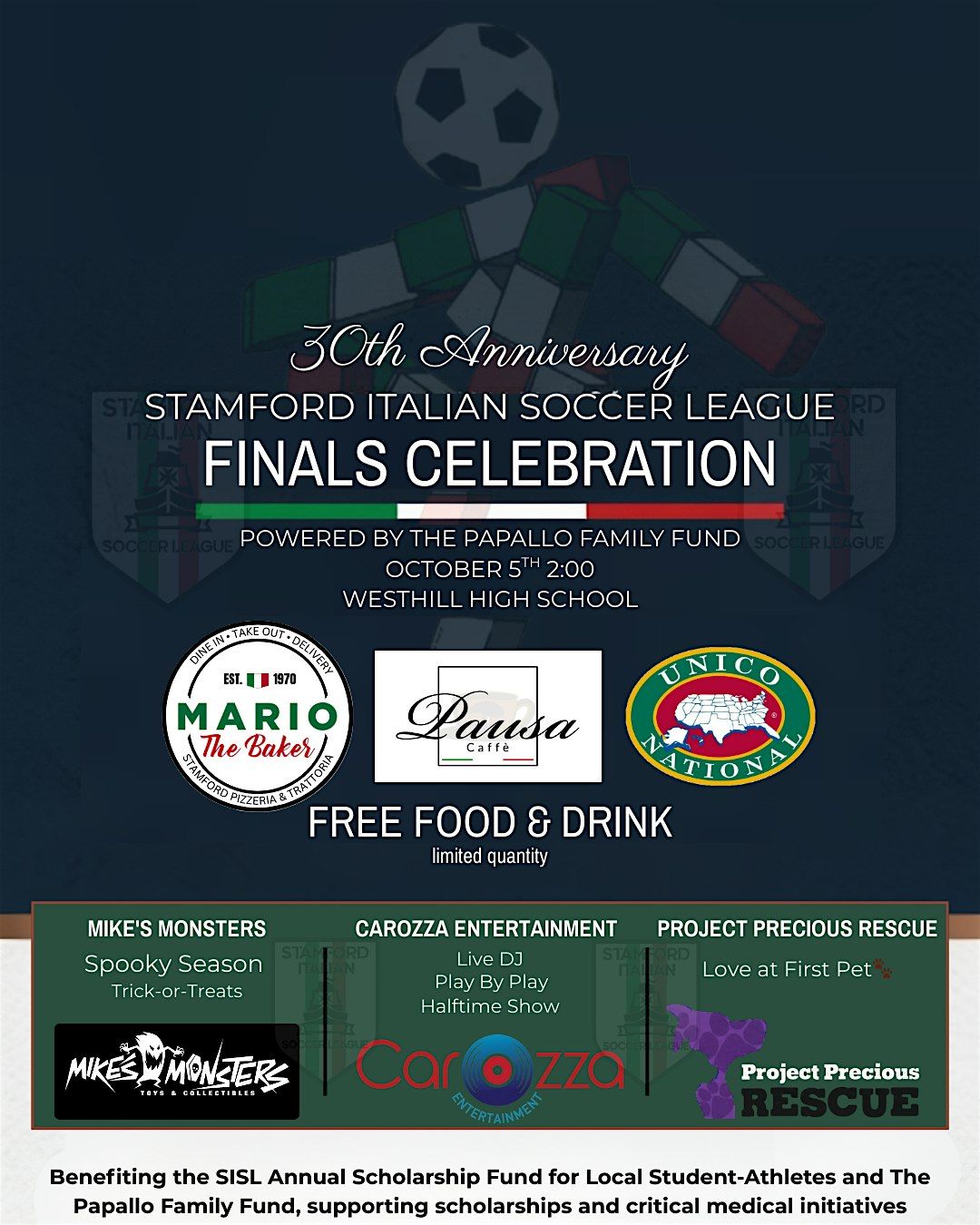 Stamford Italian Soccer League 30th Anniversary Finals Celebration