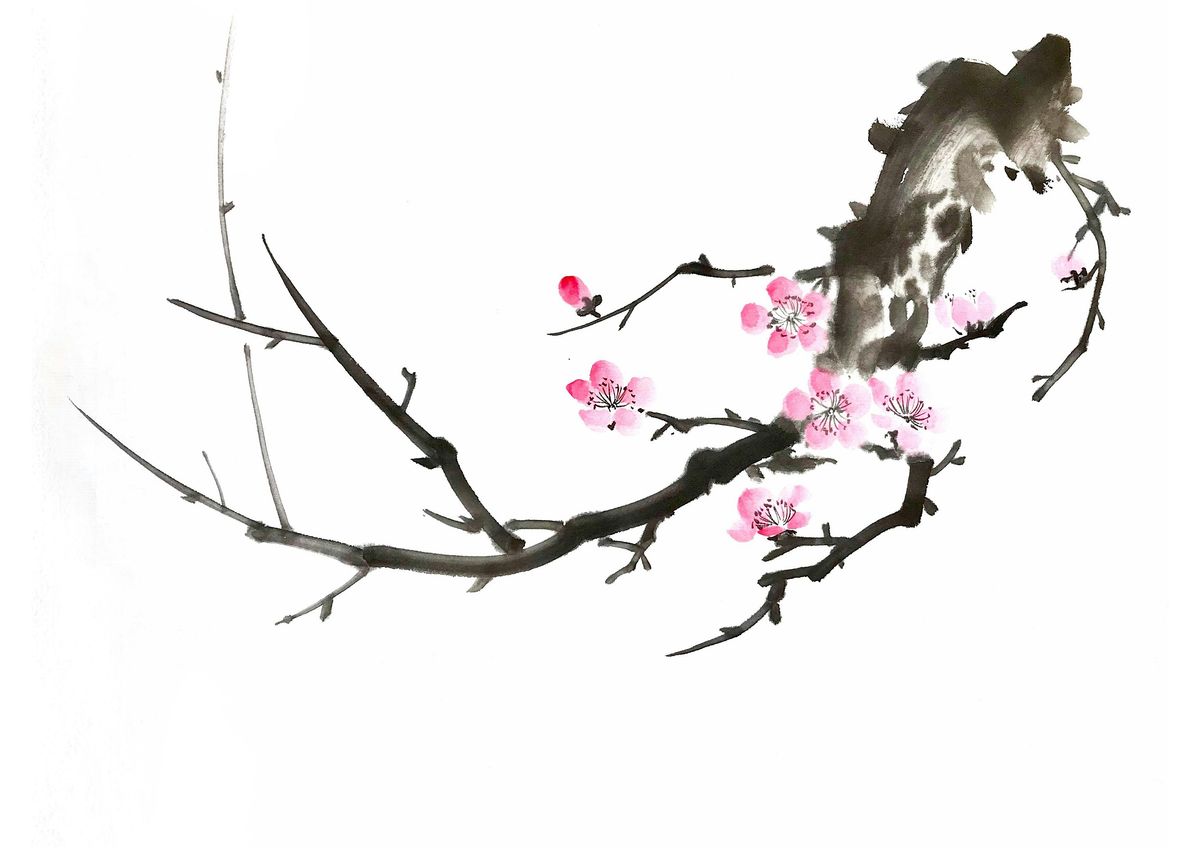 Plum Blossom Painting Training Course\/ sumie(Online)