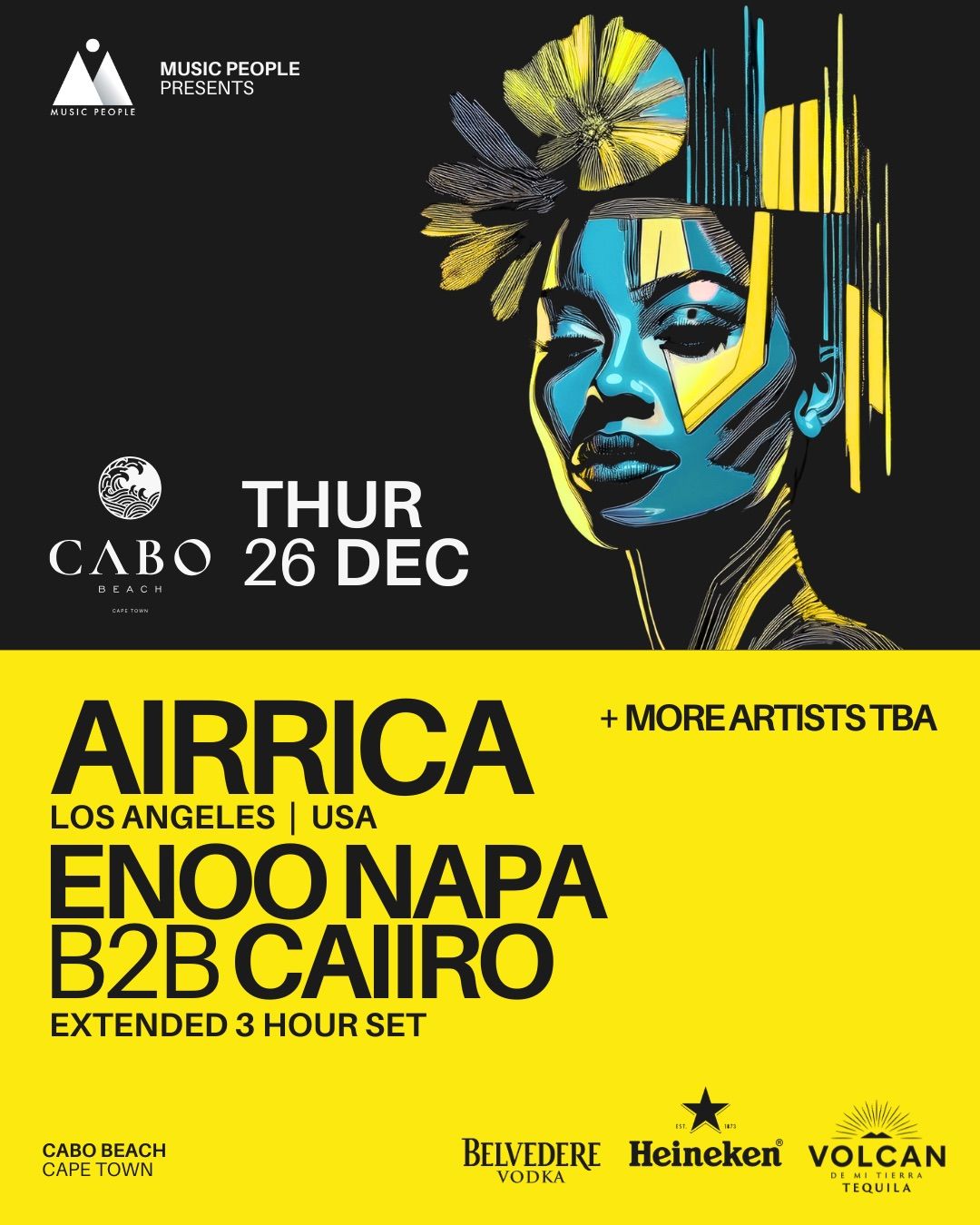 Music People presents Airrica & Enoo Napa b2b Caiiro - Cape Town 26 December 2024