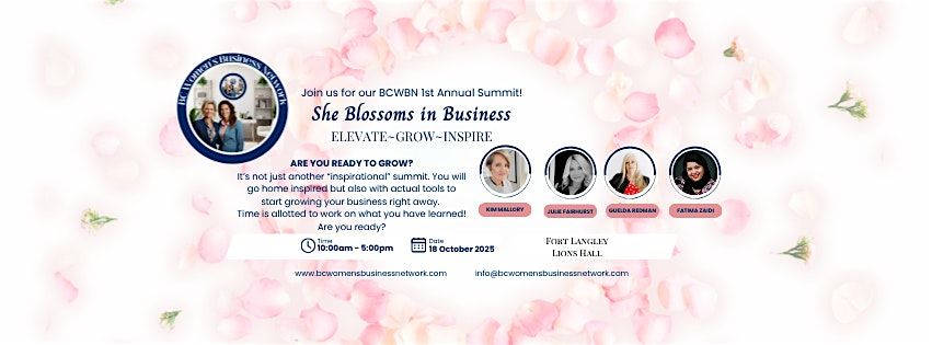 BCWBN Summit ~ SHE BLOSSOMS IN BUSINESS