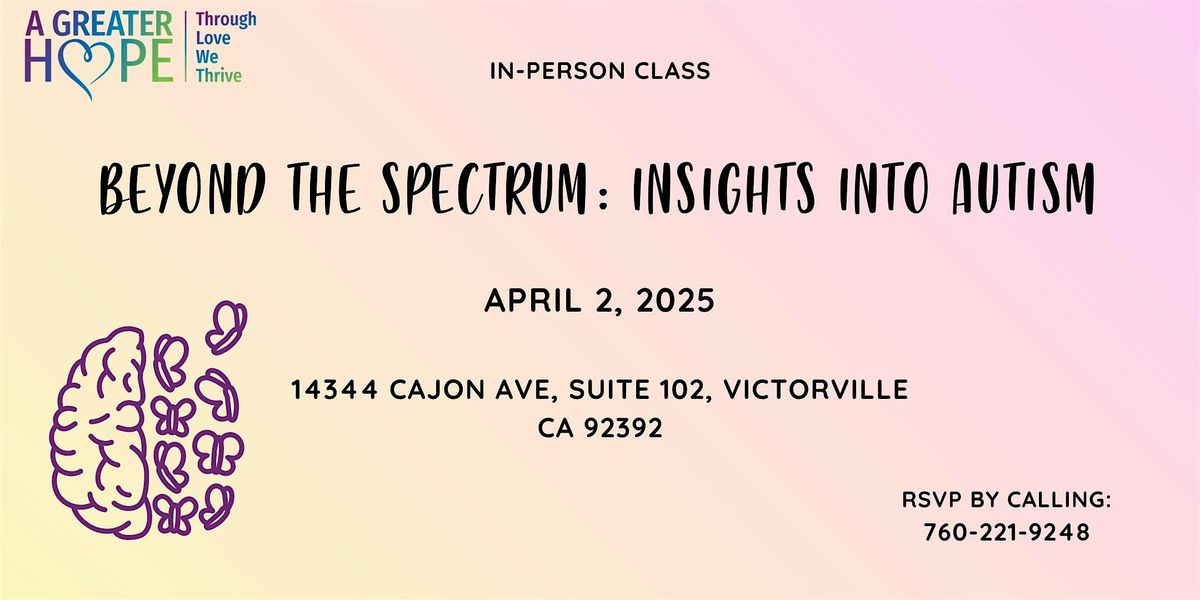 In-Person Workshop: Insights into Autism