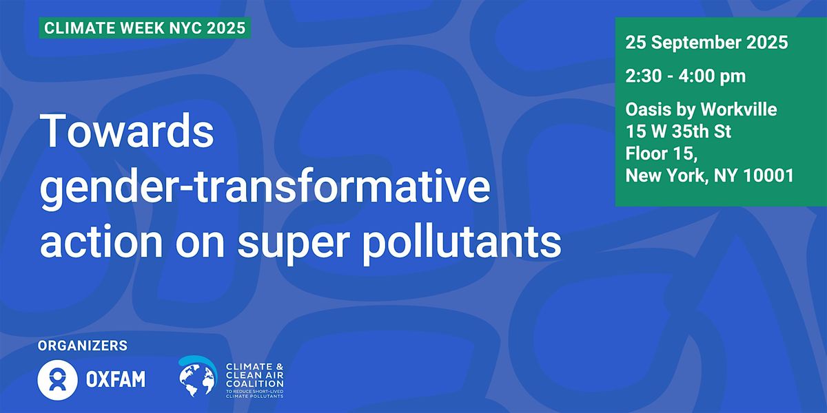 Towards gender-transformative action on super pollutants
