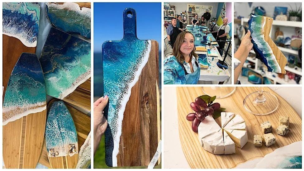 Epoxy Resin Art Class: Ocean Cheese Board - Classic | Oceanside