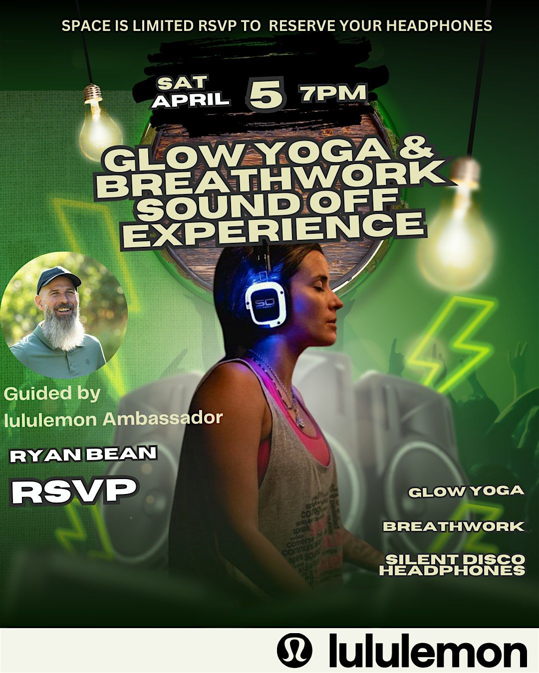 Glow Yoga & Breathwork: Sound Off Experience with lululemon