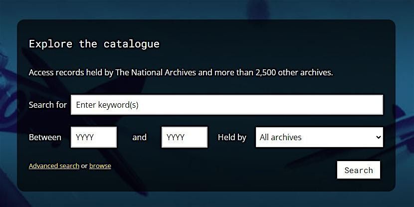 Using Discovery, The National Archives' online catalogue