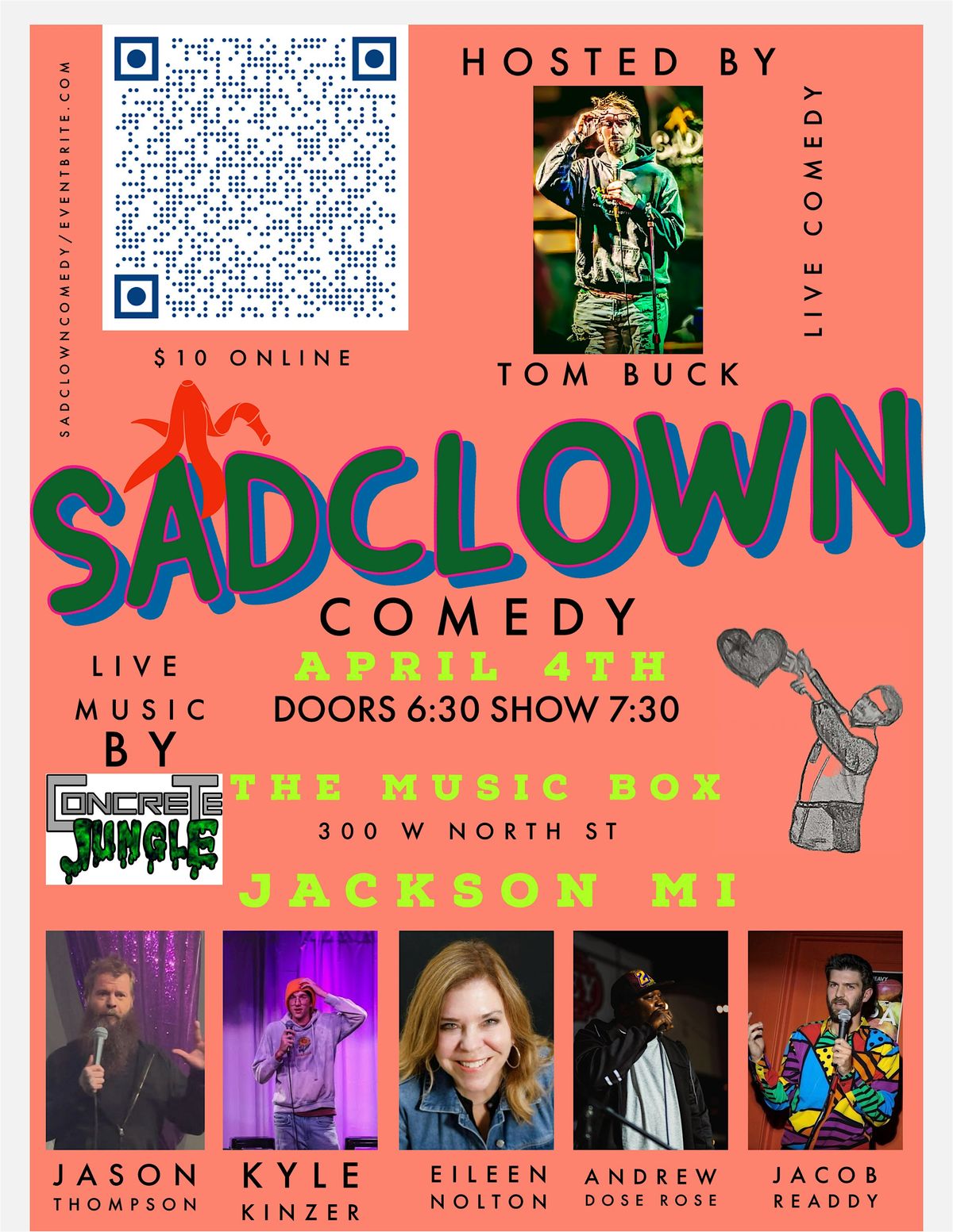 Jackson mi! Sad clown comedy show