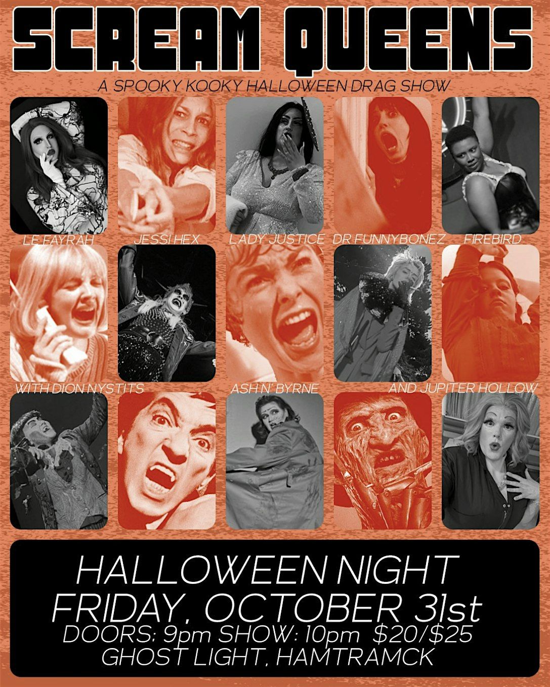 Scream Queens!  A Spooky Kooky Halloween Drag Show @ Ghost Light