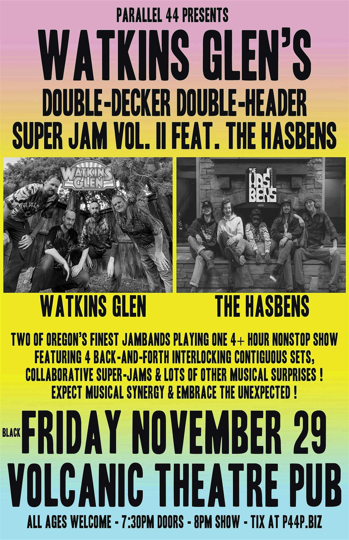 WATKINS GLEN & THE HASBENS - DOUBLE-DECKER DOUBLE-HEADER SUPER JAM VOL. II