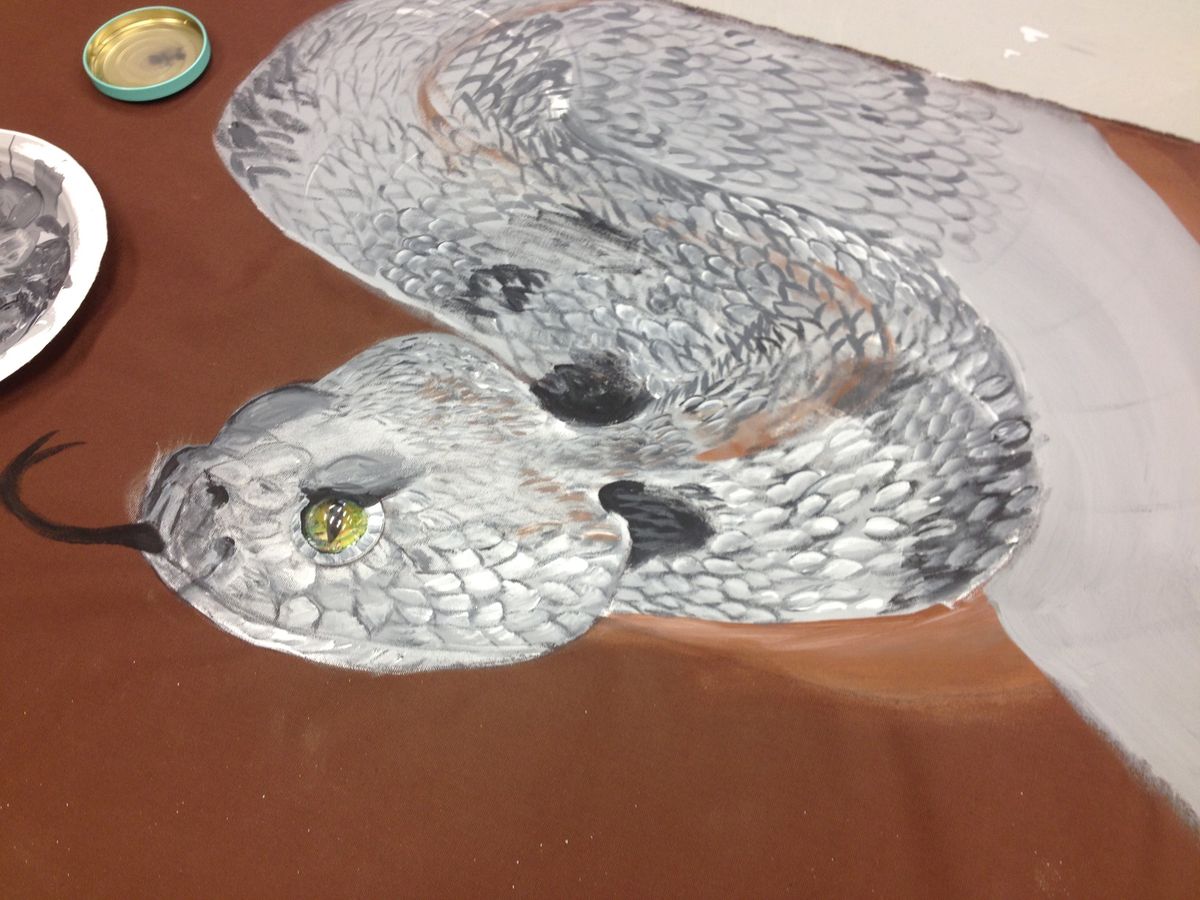 An Introduction to Acrylic Painting Workshop-Rattle Snake