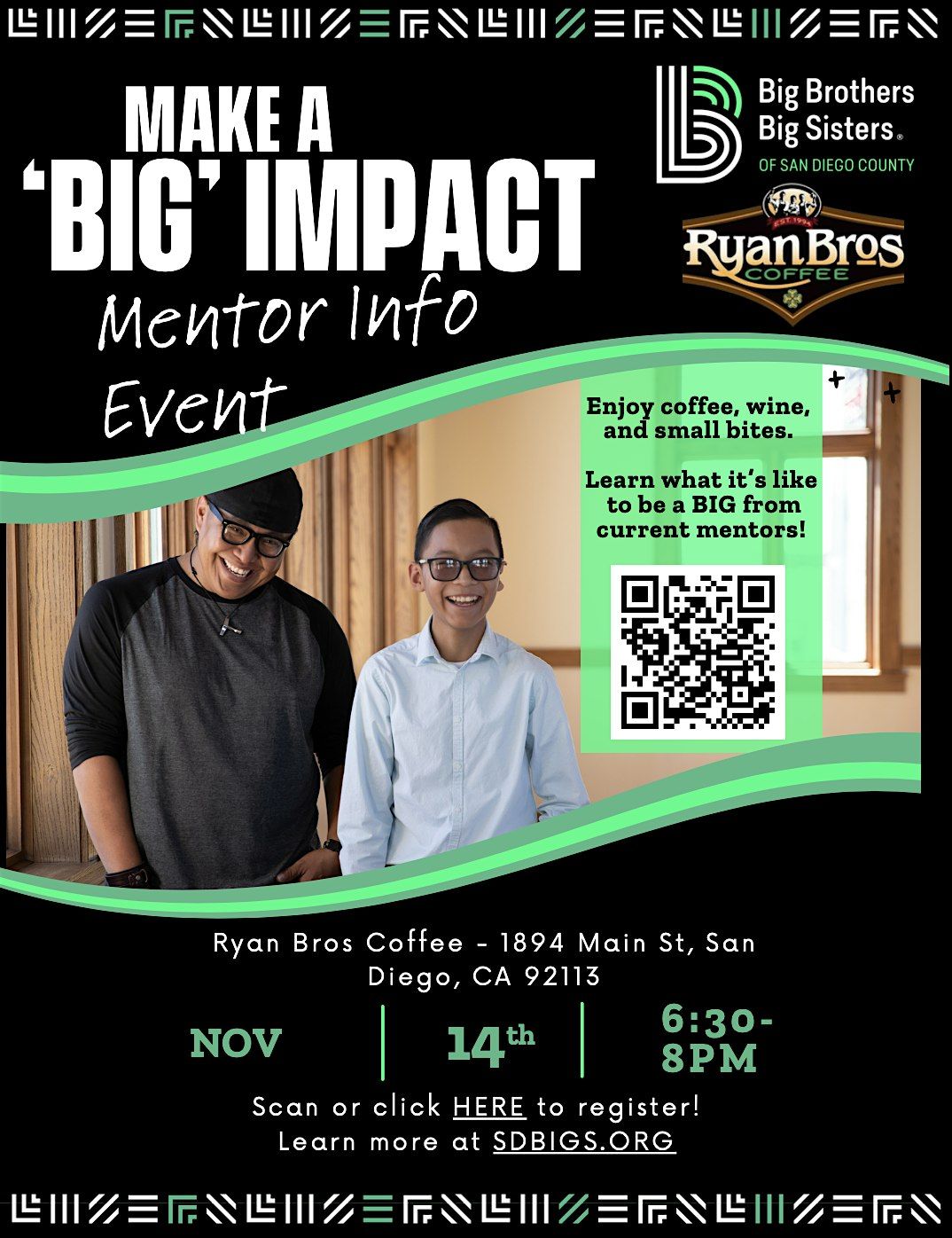 Make a BIG Impact: Big Brothers Big Sisters Mentor Info Event