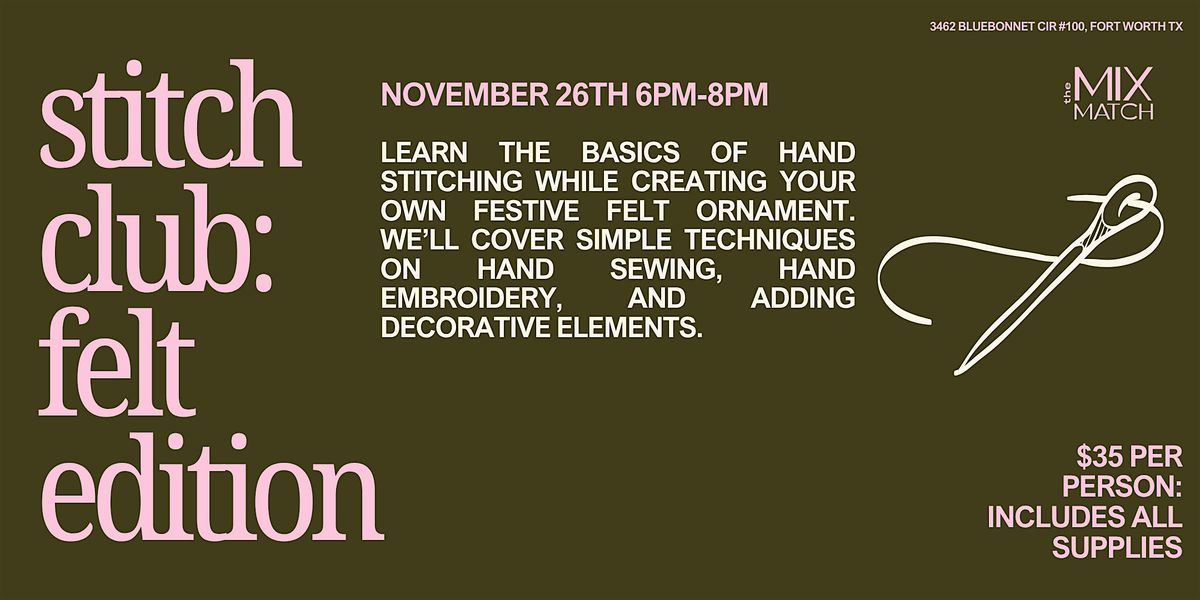 Stitch Club: Felt Christmas Tree Ornaments