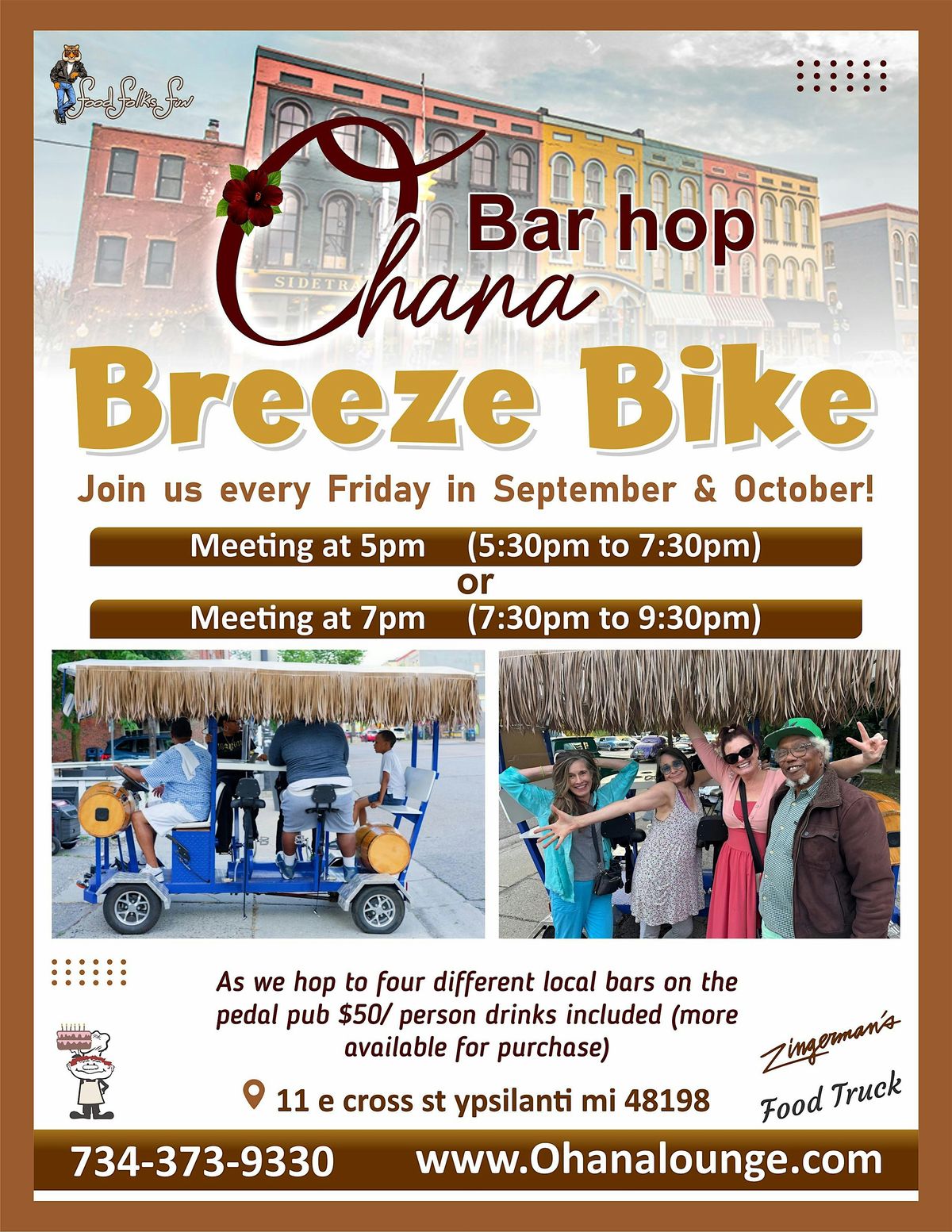 Ohana's Pedal Pub Bar Hop!
