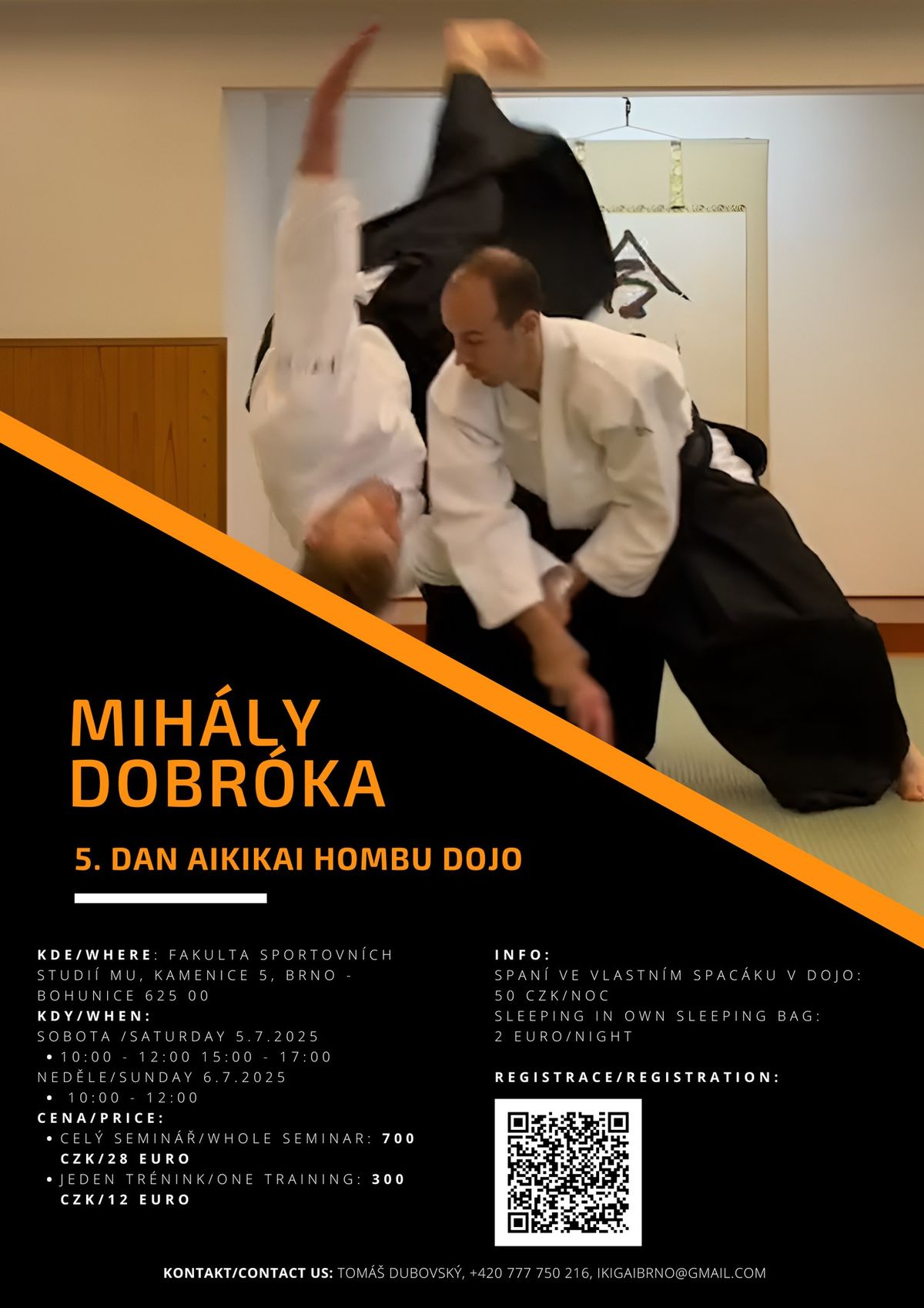 Aikido Training with Mih\u00e1ly Dobr\u00f3ka (5. DAN Aikikai Hombu Dojo) in Brno