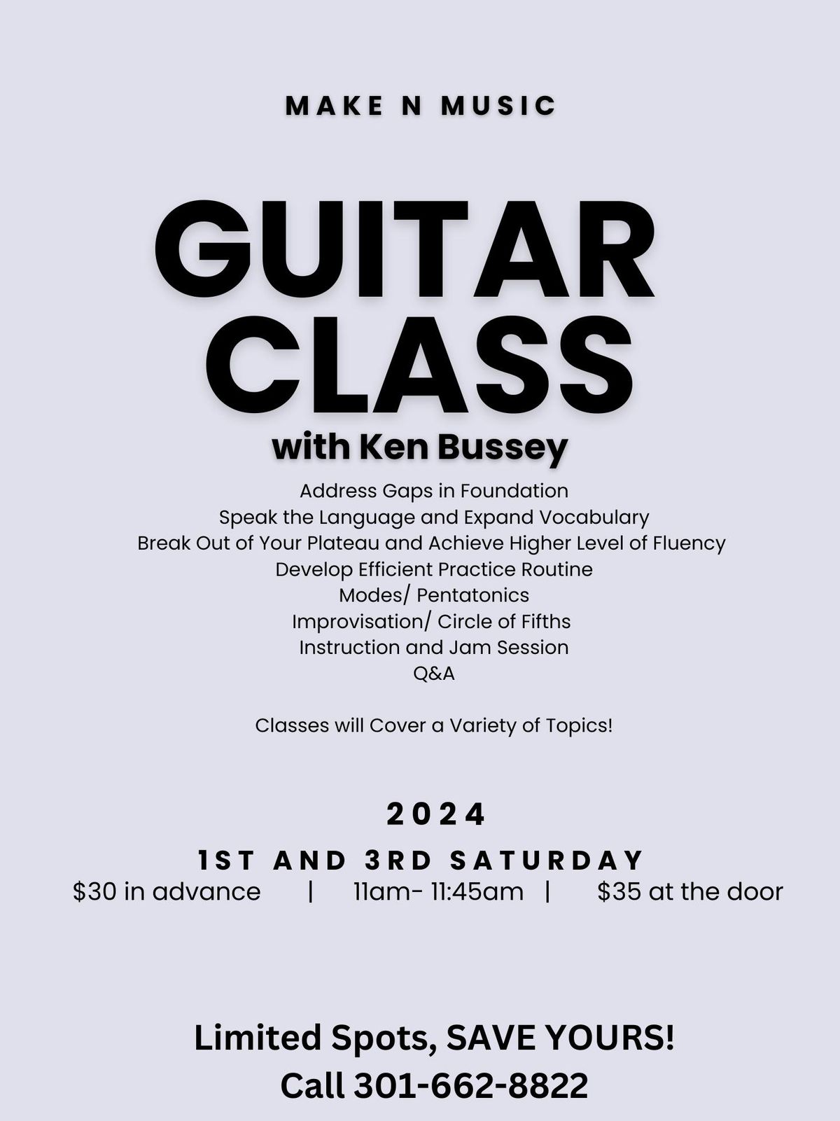Guitar Class W\/ Ken Bussey
