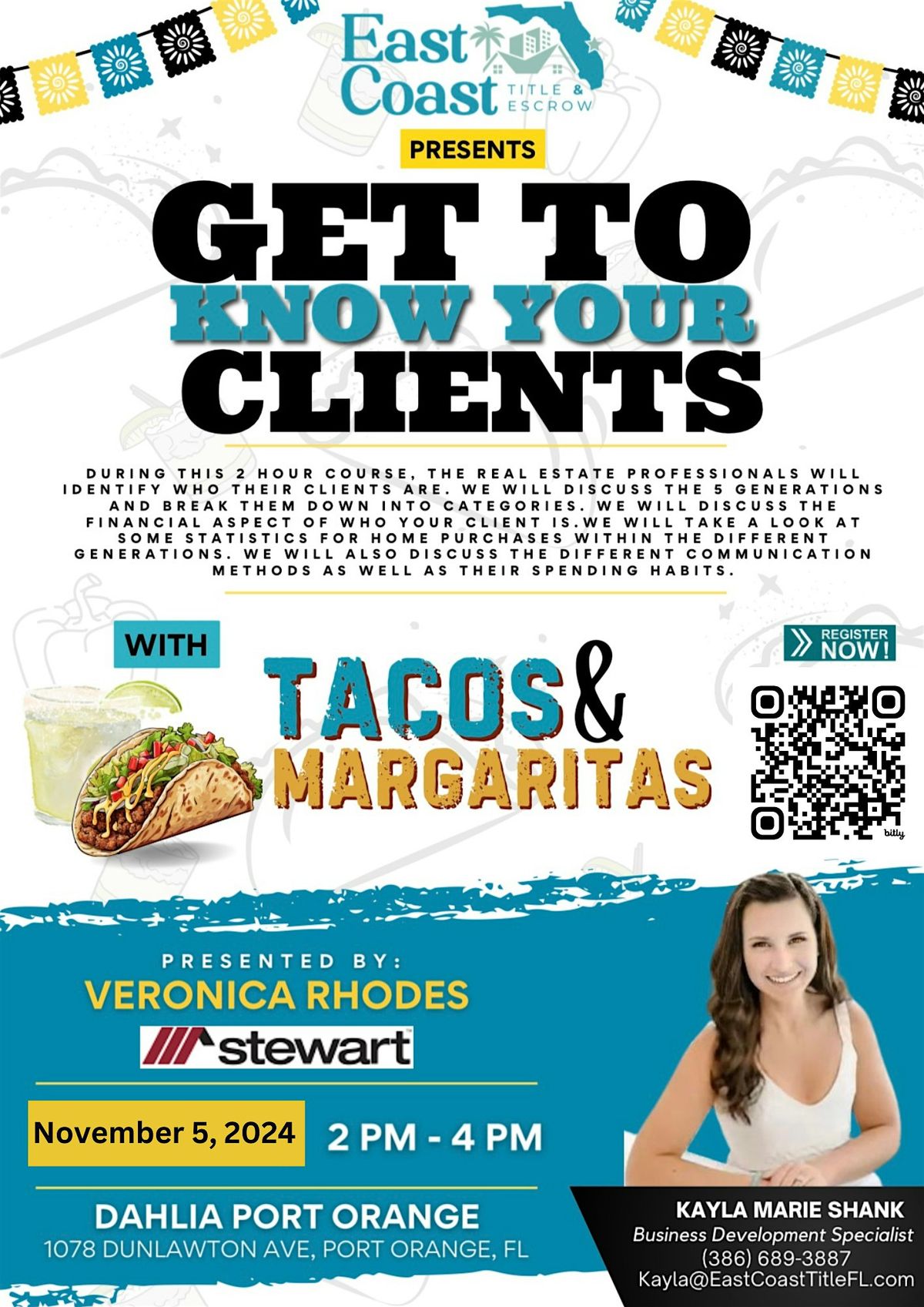 Kick off the NEW YEAR with us! Get To Know Your Clients- Tacos & Margaritas