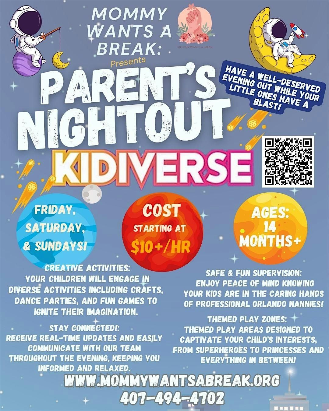 Parent's Night Out At Kidiverse Hosted by Mommy Wants A Break