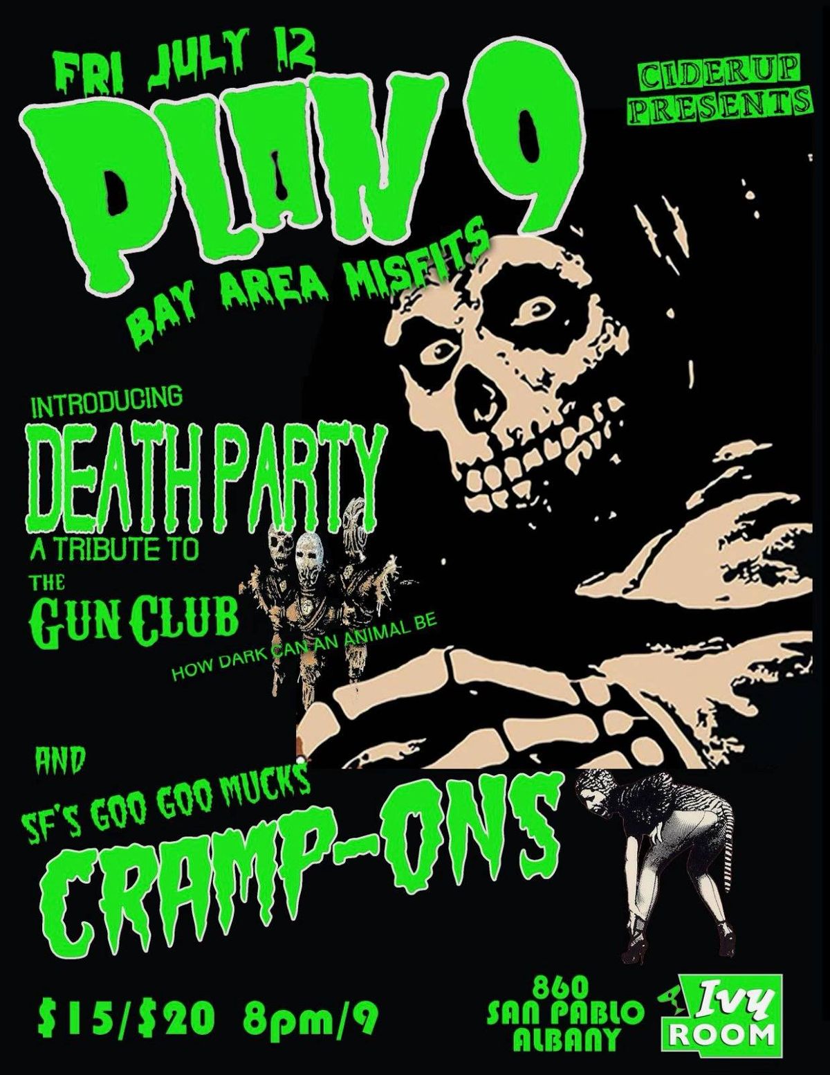 Ciderup Presents Plan 9 with DEATH PARTY & Cramp-ons