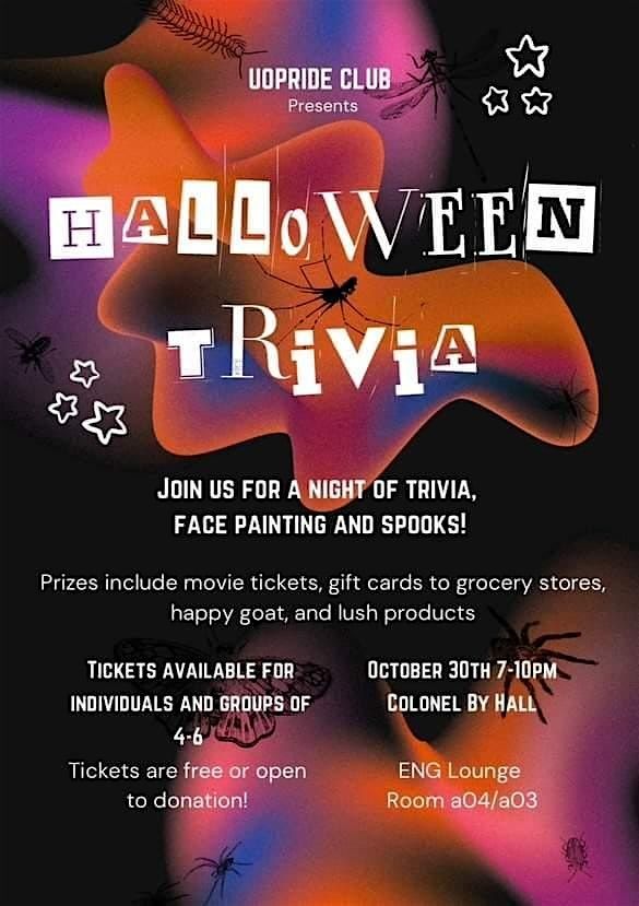 Halloween Trivia and Face Painting \/\/ Soir\u00e9e Trivia d\u2019Halloween!