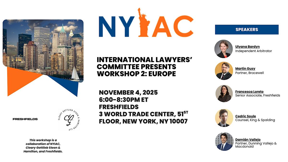 International Lawyers\u2019 Committee Presents Workshop 2: Europe