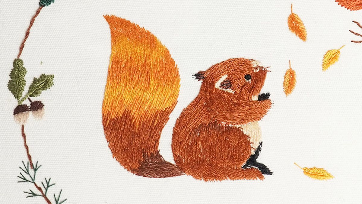 Squirrel Appreciation Day Embroidery