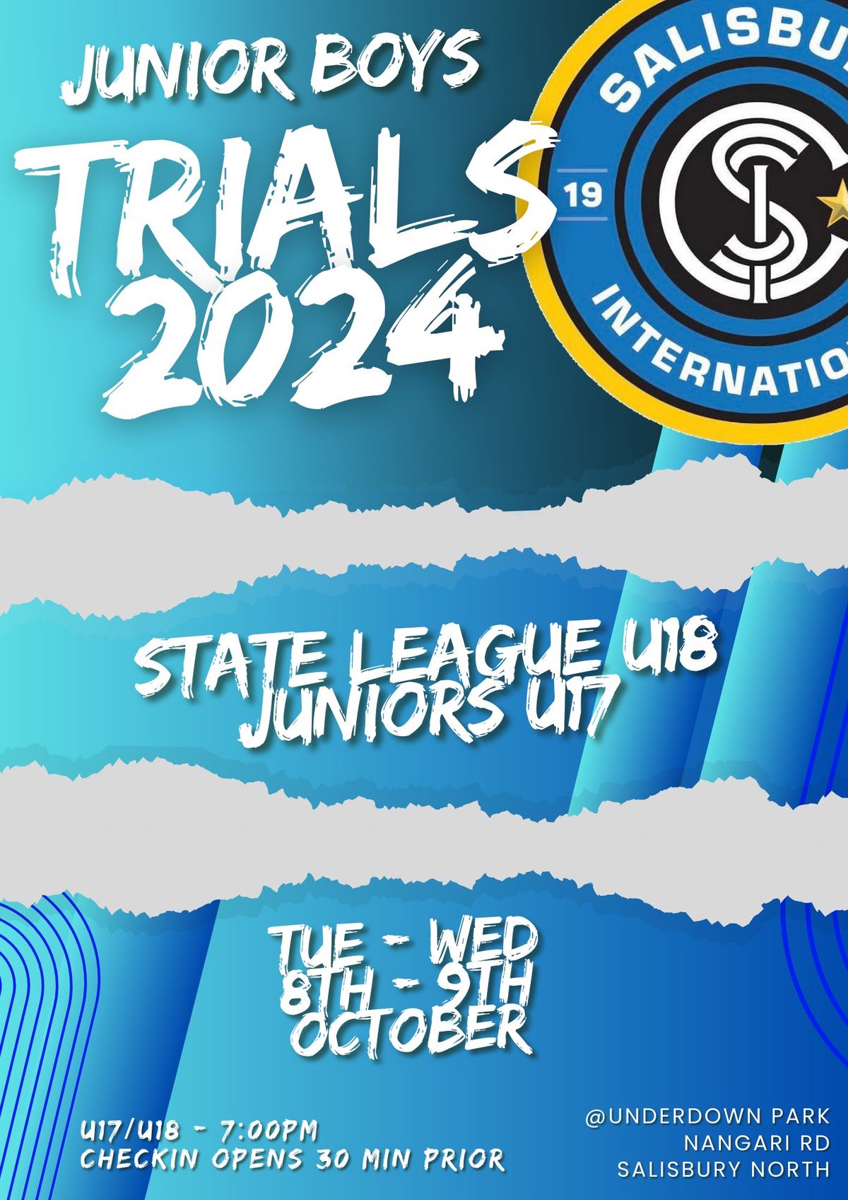 State League U18 \/ U17 Trials