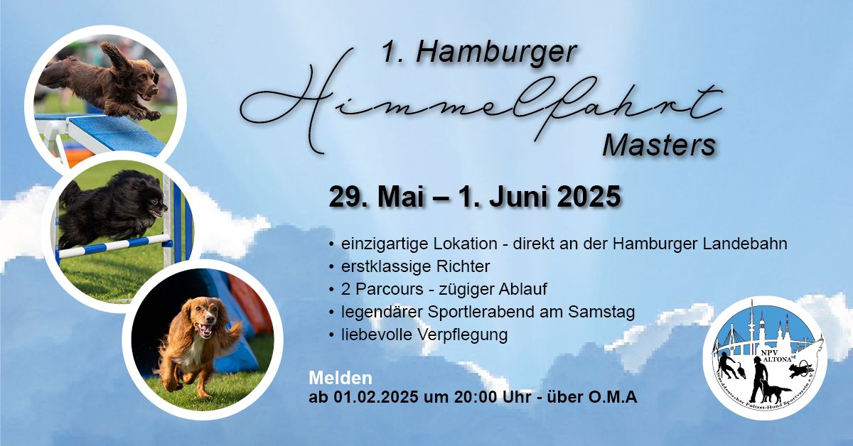 1. Hamburger Himmelfahrt Masters - 4 Tage Agility Turnier an der Hamburger Landebahn