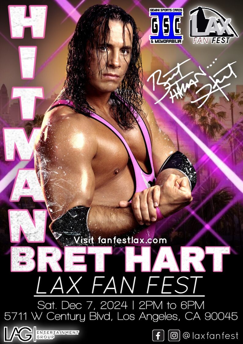 Bret the Hitman Hart Ultimate Autograph Experience LAX Fan Fest