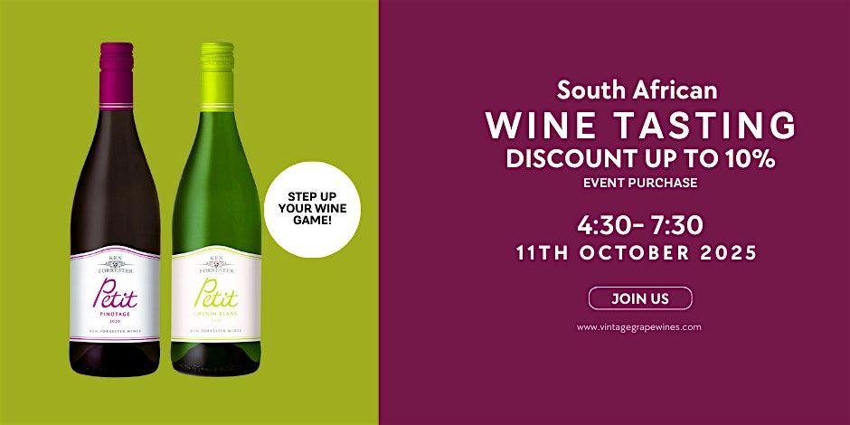 You're Invited: Exclusive South African Wine Tasting | 10% Off!