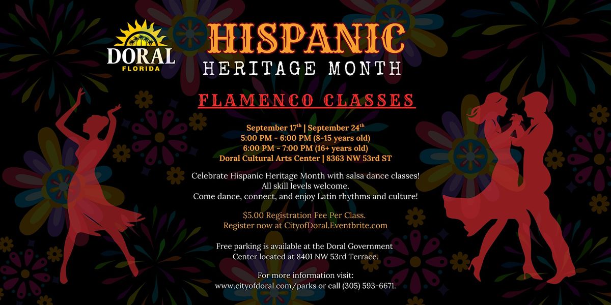 Flamenco Class \u2013 Hispanic Heritage Dance Classes