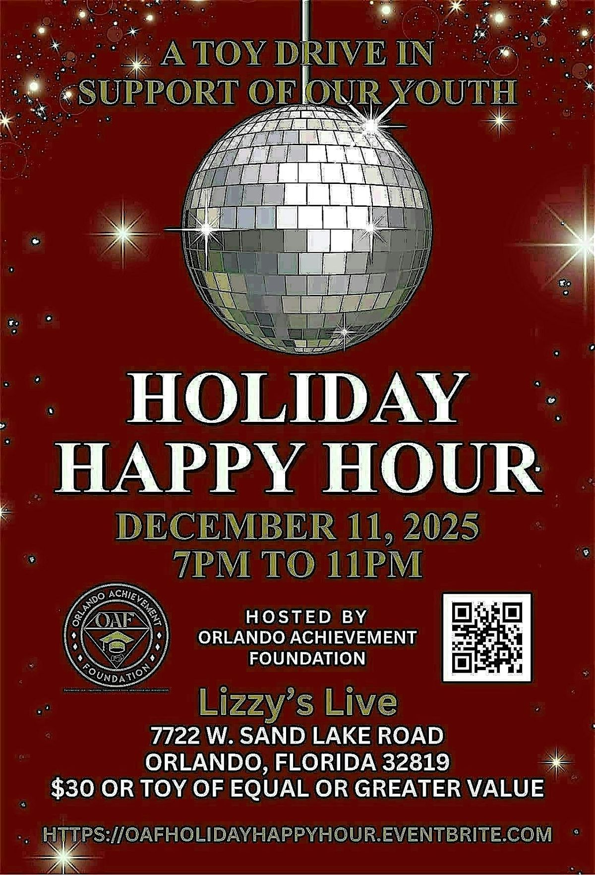 The "Holiday Happy Hour" - A Toy Drive