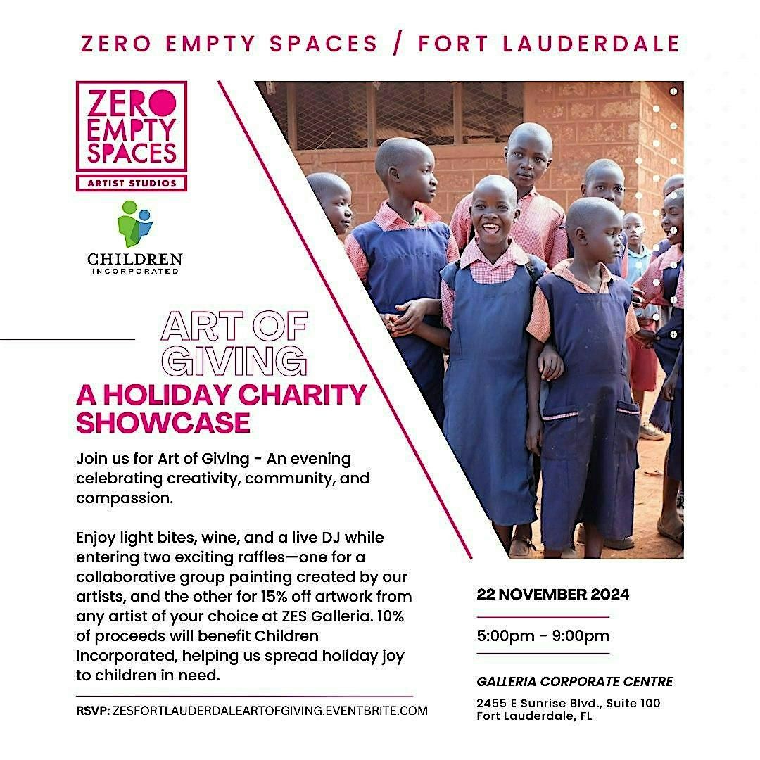 "Art Of Giving" At Zero Empty Spaces Fort Lauderdale