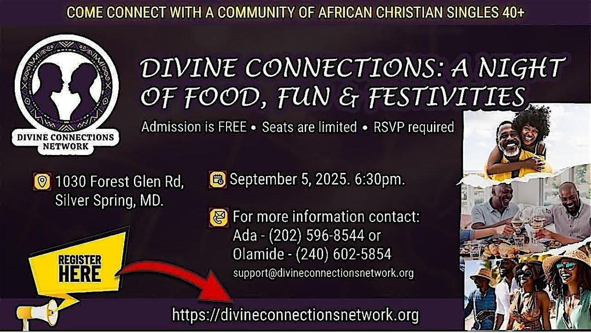 AFRICAN CHRISTIAN SINGLES: DIVINE CONNECTIONS: NIGHT OF FOOD & FUN