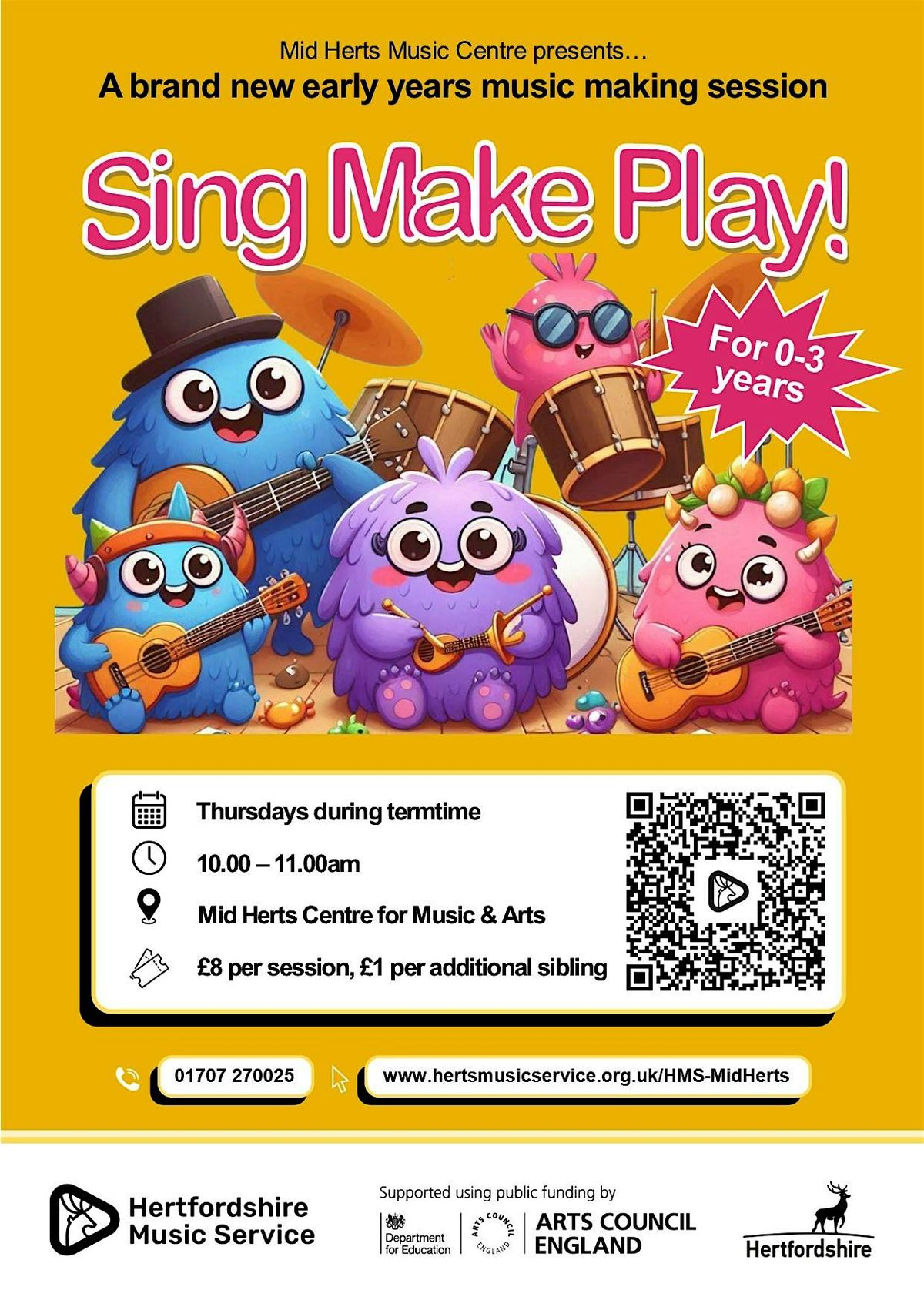 Sing Make Play - Early years 0-3 years at Mid Herts Music Centre