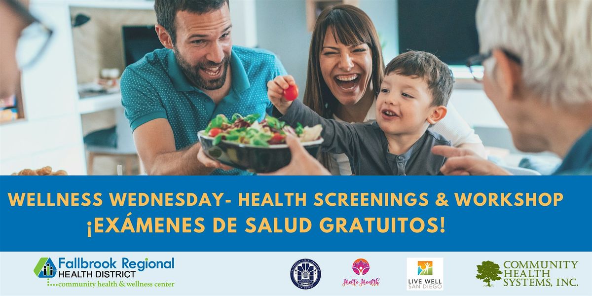Ex\u00e1menes y talleres gratuitos de diabetes, presi\u00f3n arterial, y de IMC