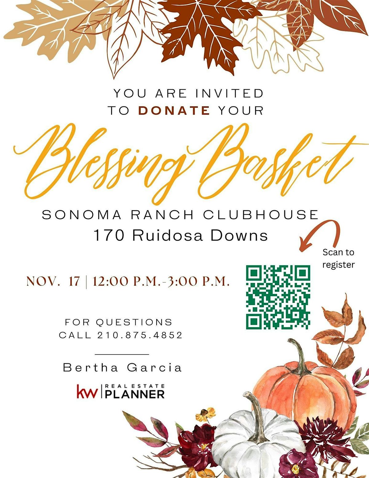 Donation Form for the Blessing Basket Distribution