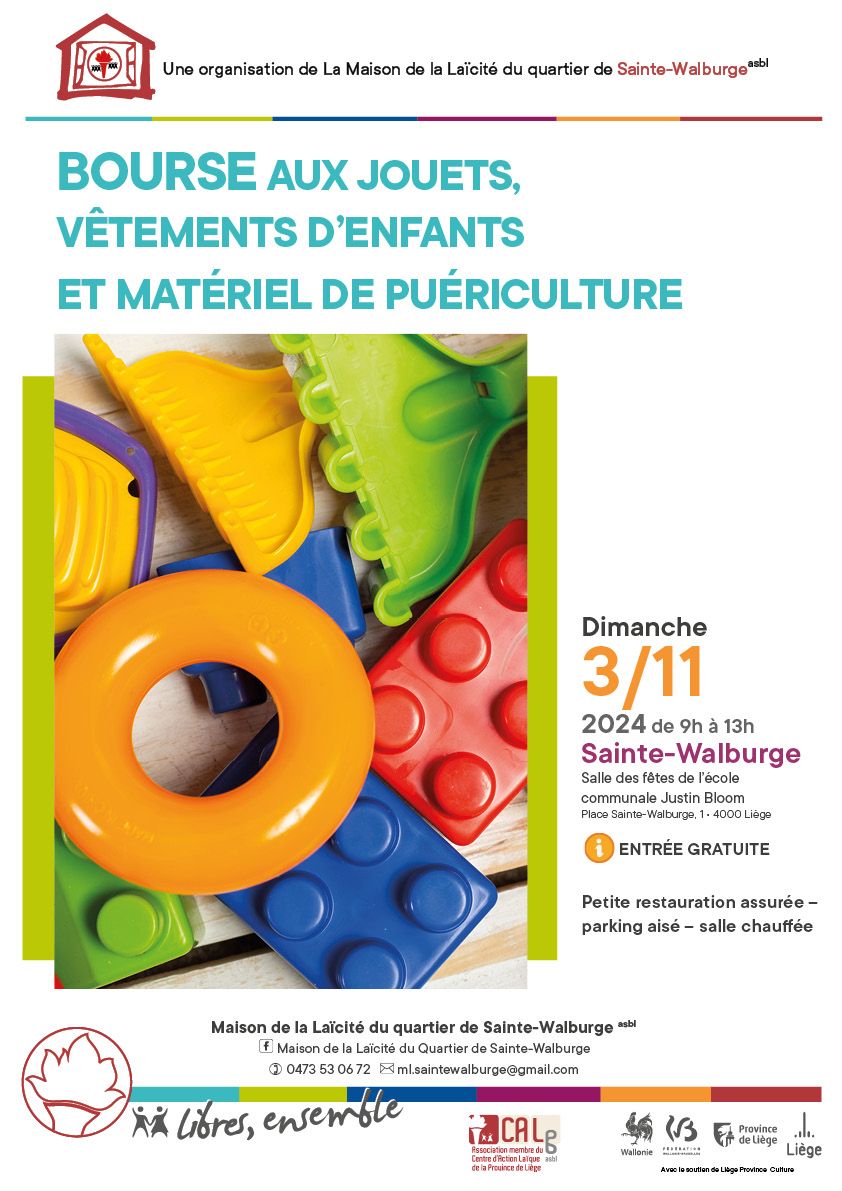 Bourse aux jouets, v\u00eatements d'enfants et mat\u00e9riel de pu\u00e9riculture