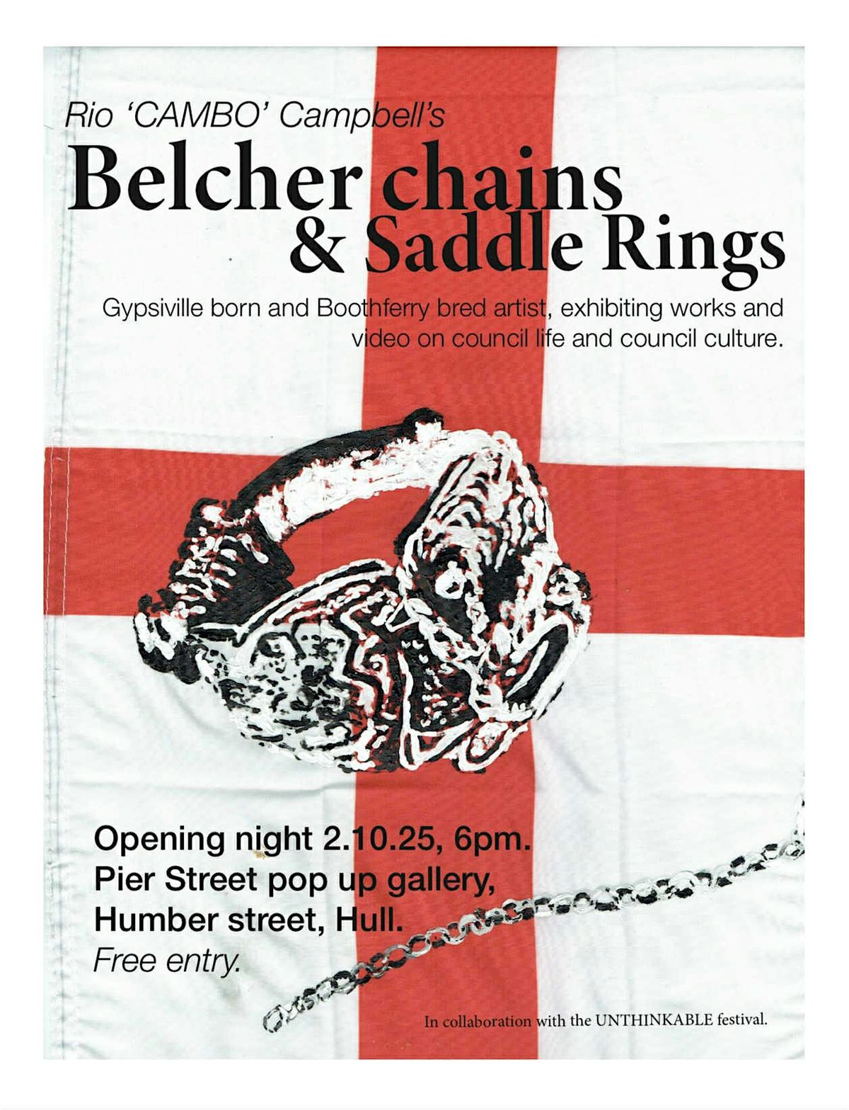 Belcher Chains & Saddle Rings: an exhibition by Rio Campbell