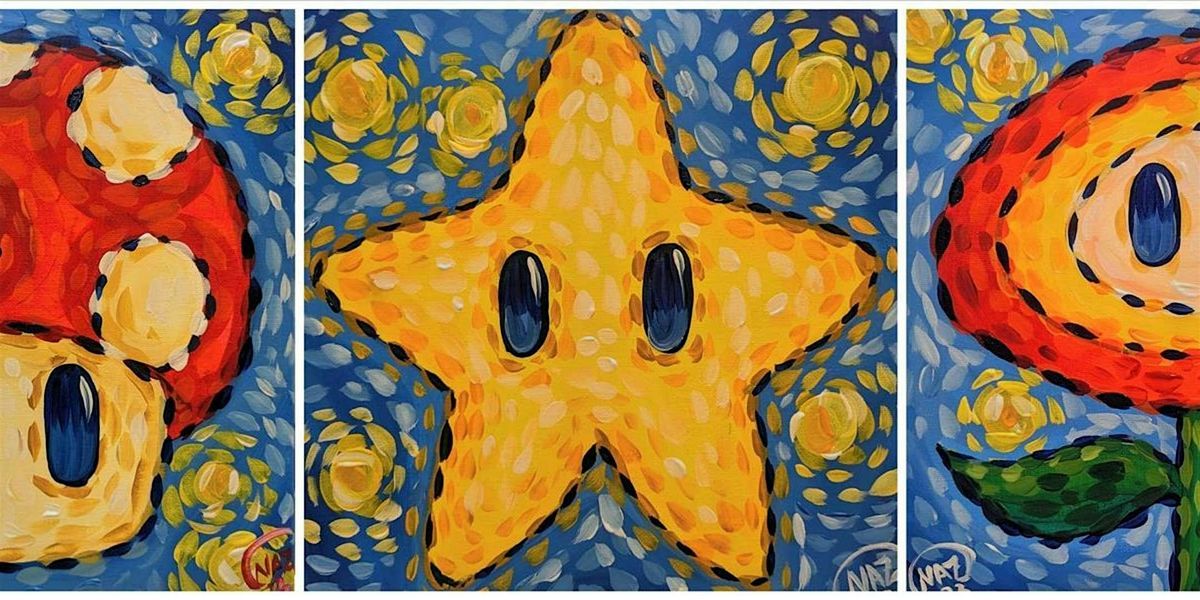 Mushroom Star Flower - Paint and Sip by Classpop!\u2122
