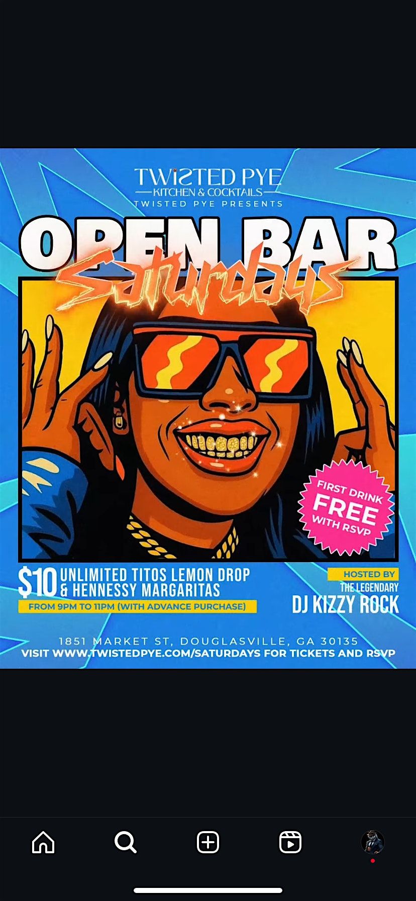 Open Bar Saturdays
