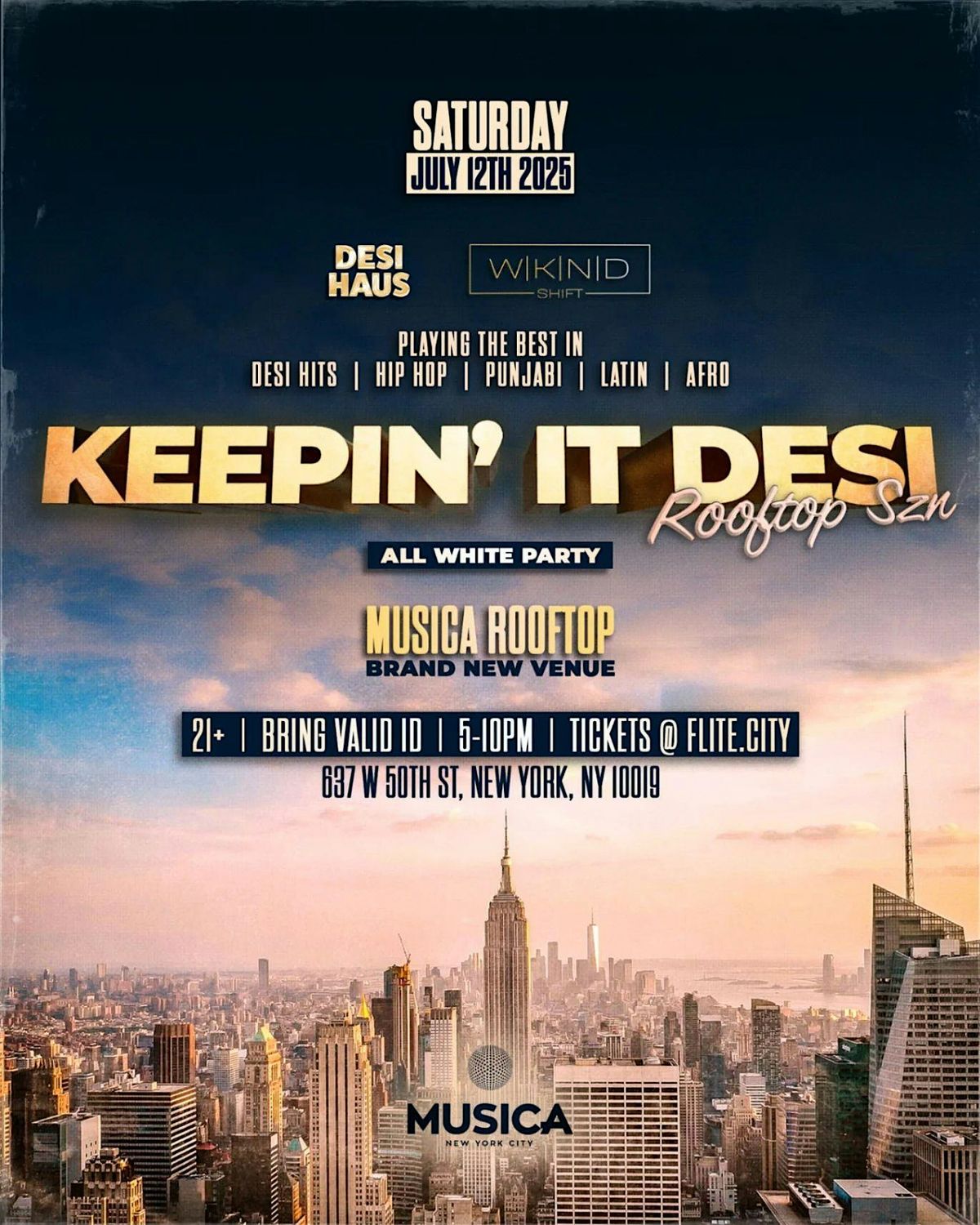 Bollywood Sunset Hottest Desi party Nyc @Musica Rooftop New York City ...