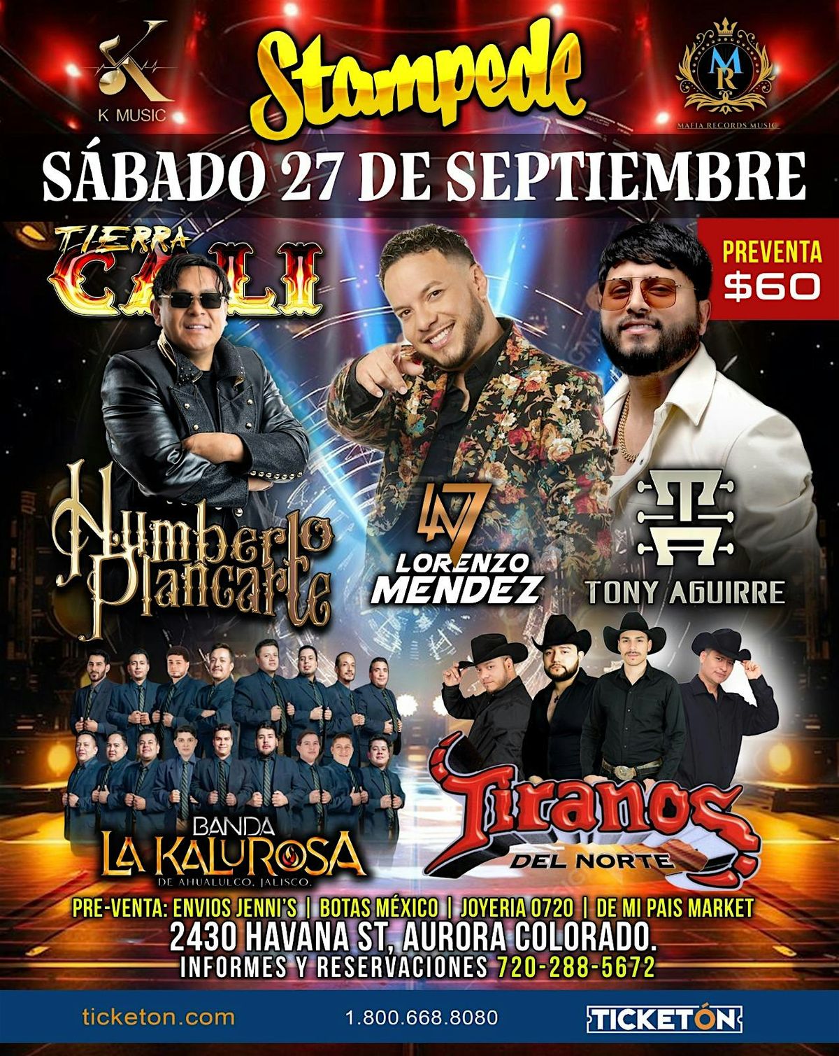 HUMBERTO PLANCARTE - TIERRA CALI - TONY AGUIRRE - LORENZO MENDEZ - TIRANOS