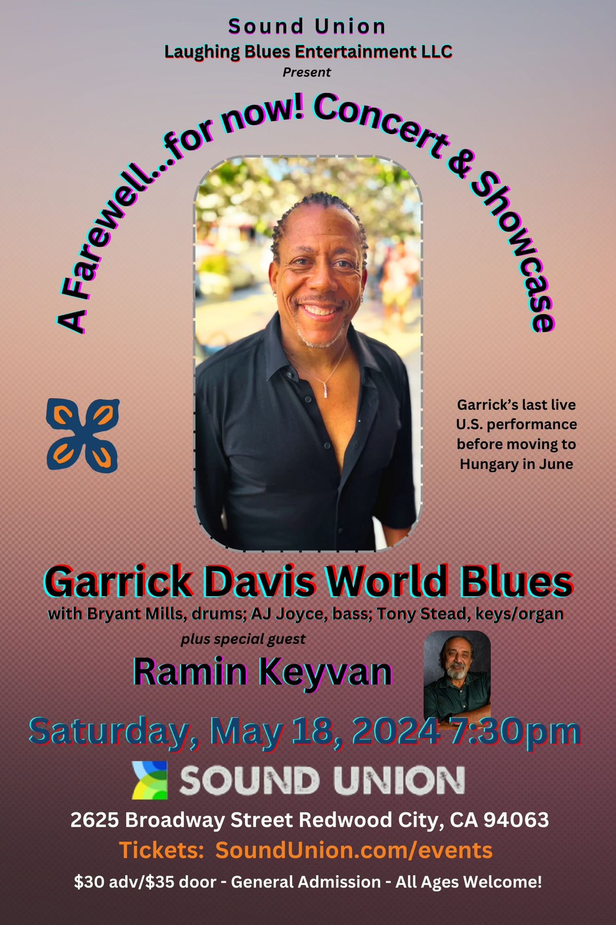 A Farewell (for now) Concert and Showcase: Garrick Davis World Blues