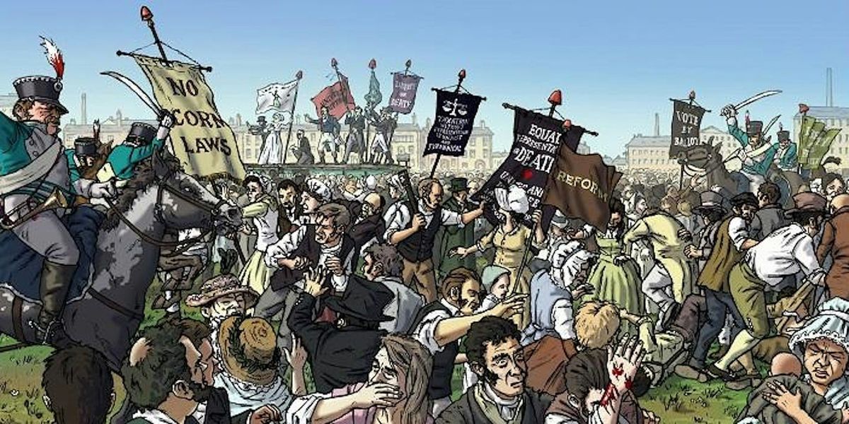 The Peterloo Massacre. Free Manchester Guided Tour on the Day Itself