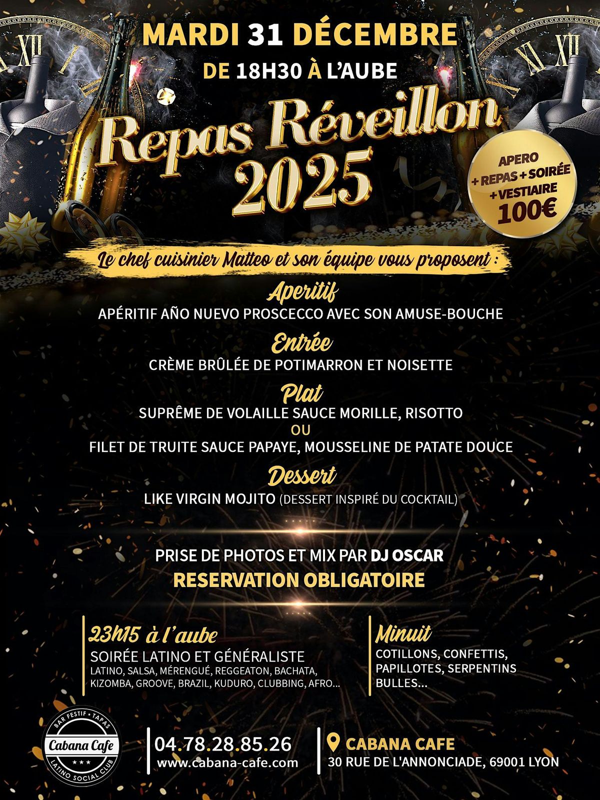 REPAS \u2013 SOIREE LATINO & GENERALISTE