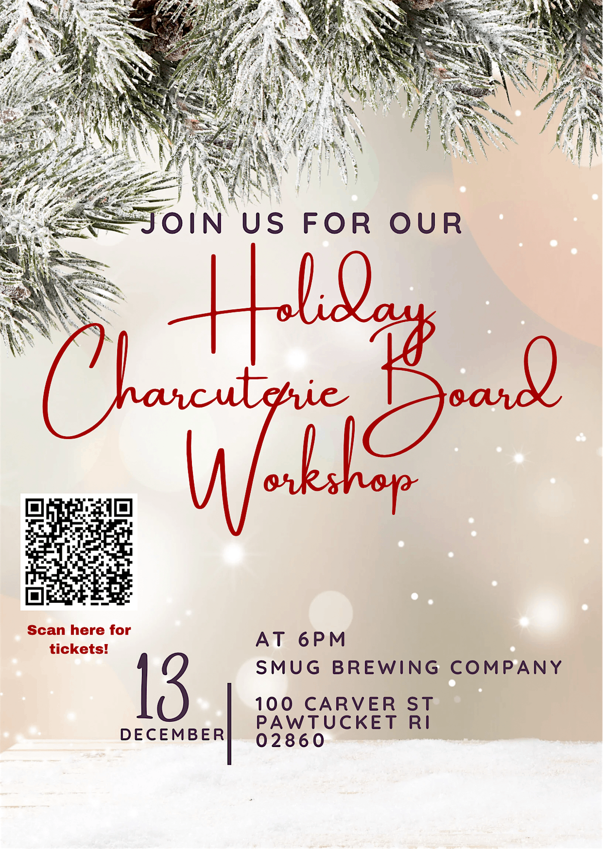 Holiday Charcuterie Board Workshop