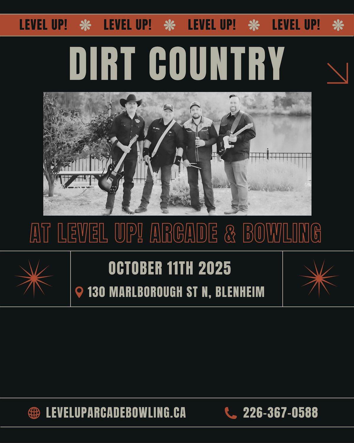 Dirt Country at Level Up! Arcade & Bowling
