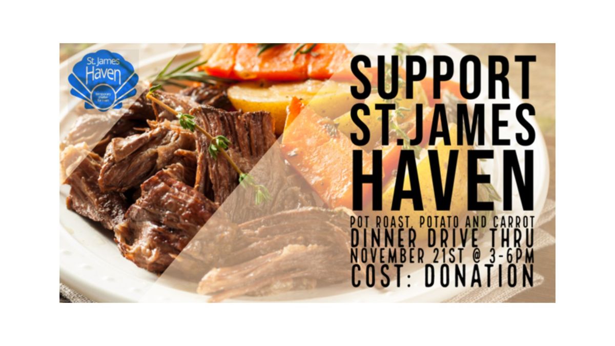 St. James Haven Drive Thru Dinner | Pot Roast, Potato and Carrot